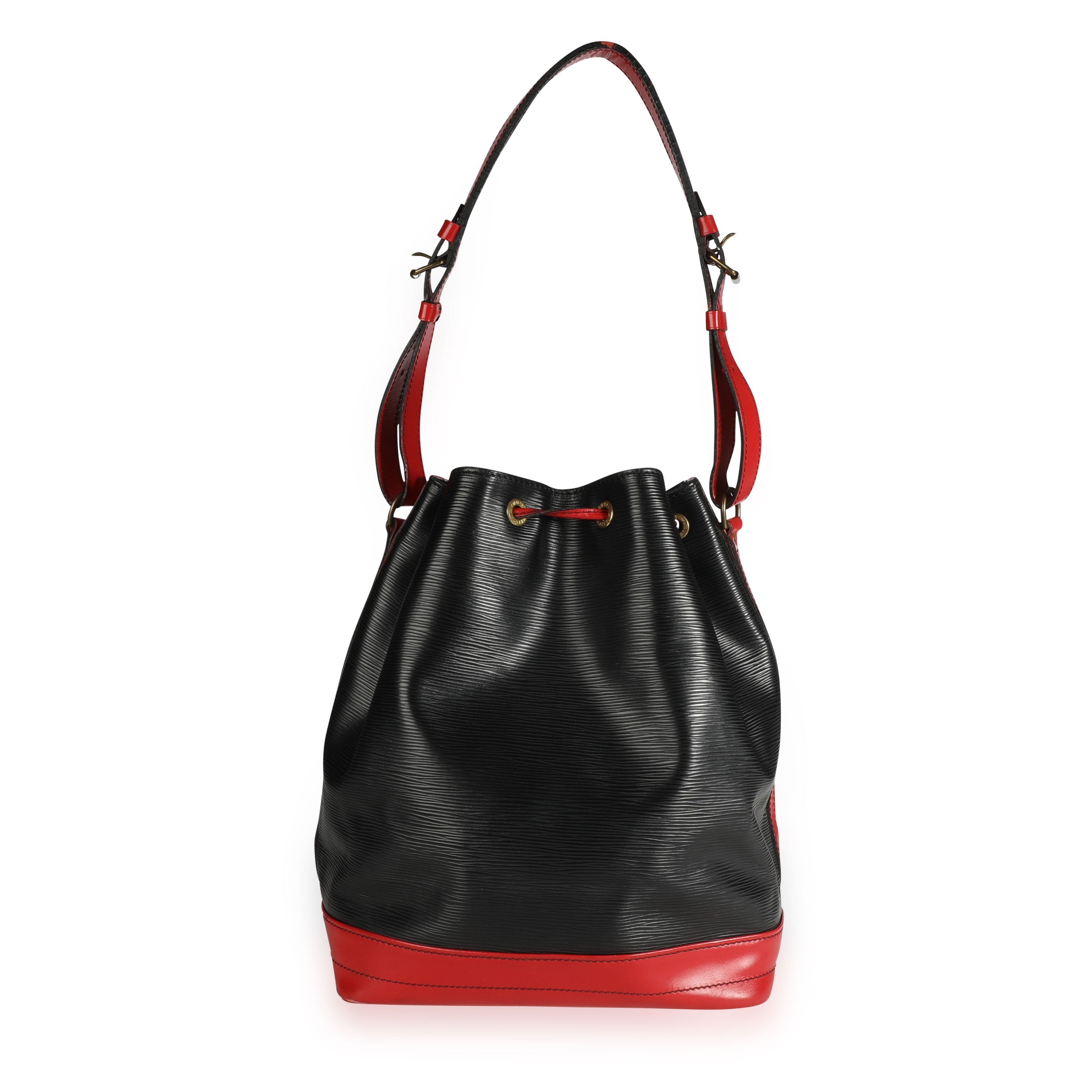 Louis Vuitton Louis Vuitton Vintage Black & Red Epi Leather Noé Bag