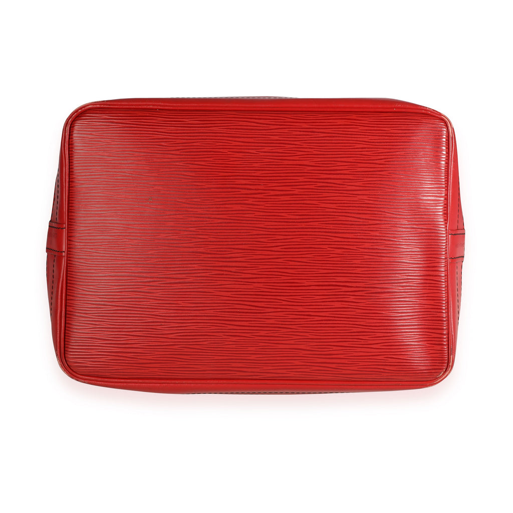 Louis Vuitton Louis Vuitton Vintage Black & Red Epi Leather Noé Bag