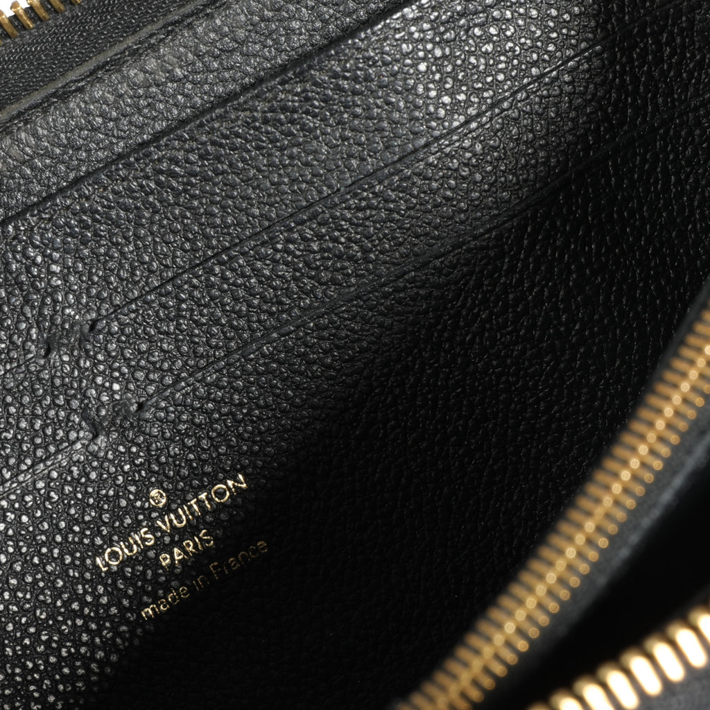 Louis Vuitton Louis Vuitton Black Monogram Empreinte Leather Zippy Wallet
