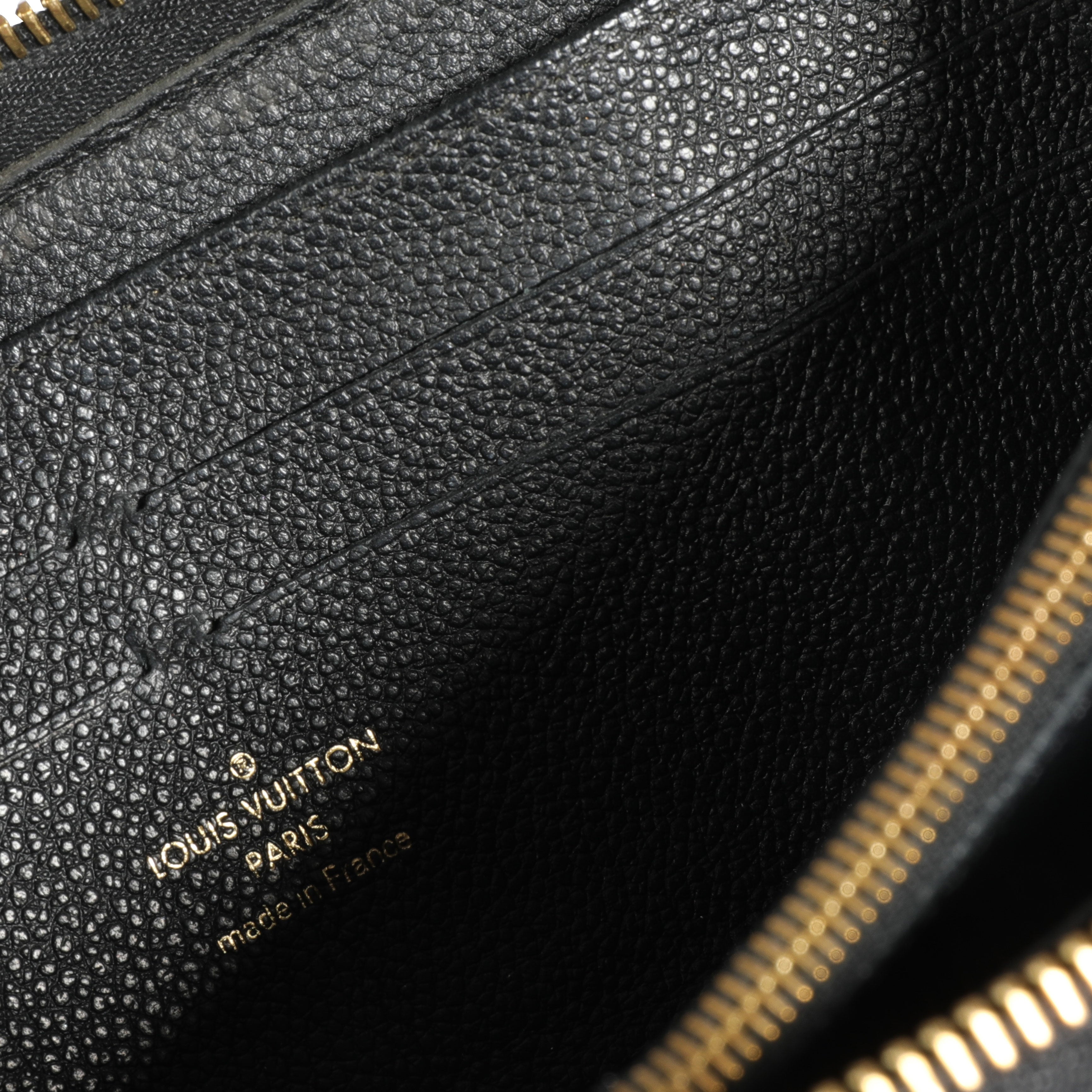 Louis Vuitton Louis Vuitton Black Monogram Empreinte Leather Zippy Wallet