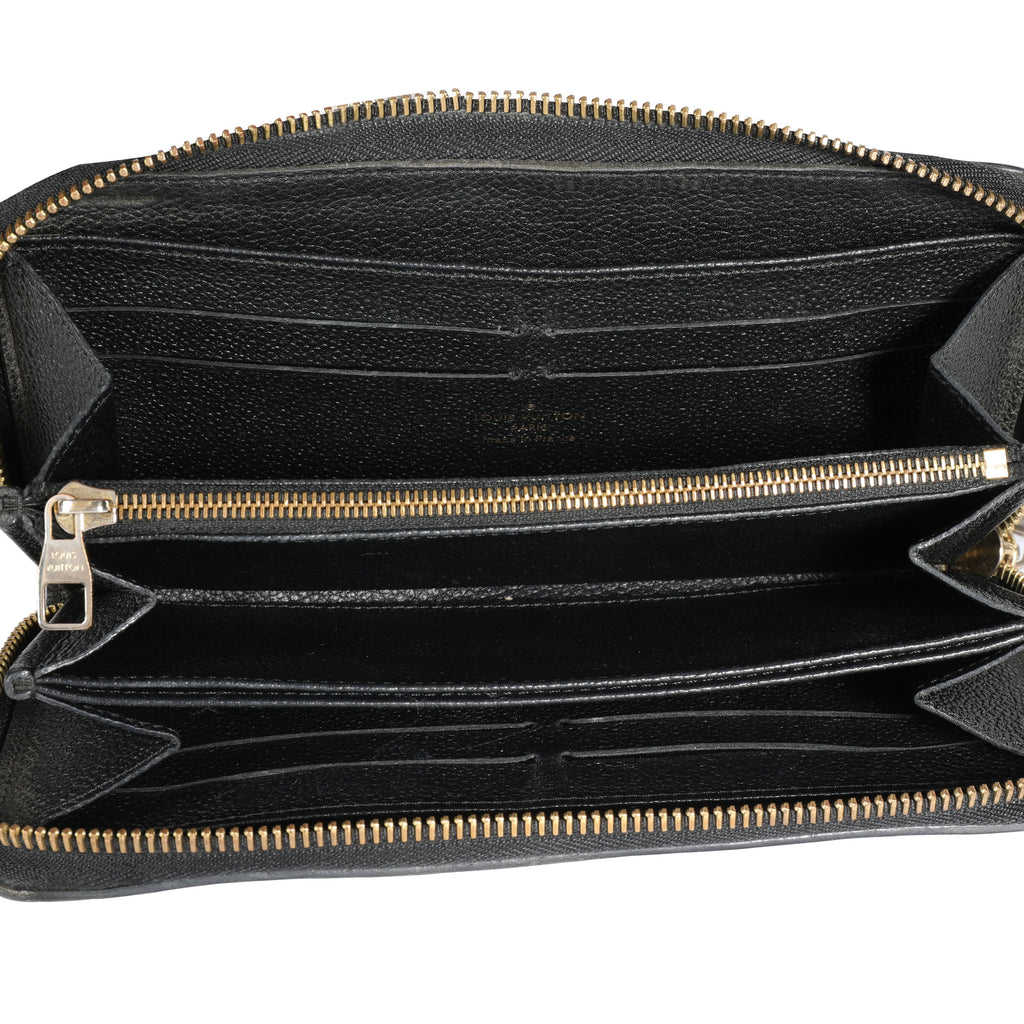 Louis Vuitton Louis Vuitton Black Monogram Empreinte Leather Zippy Wallet