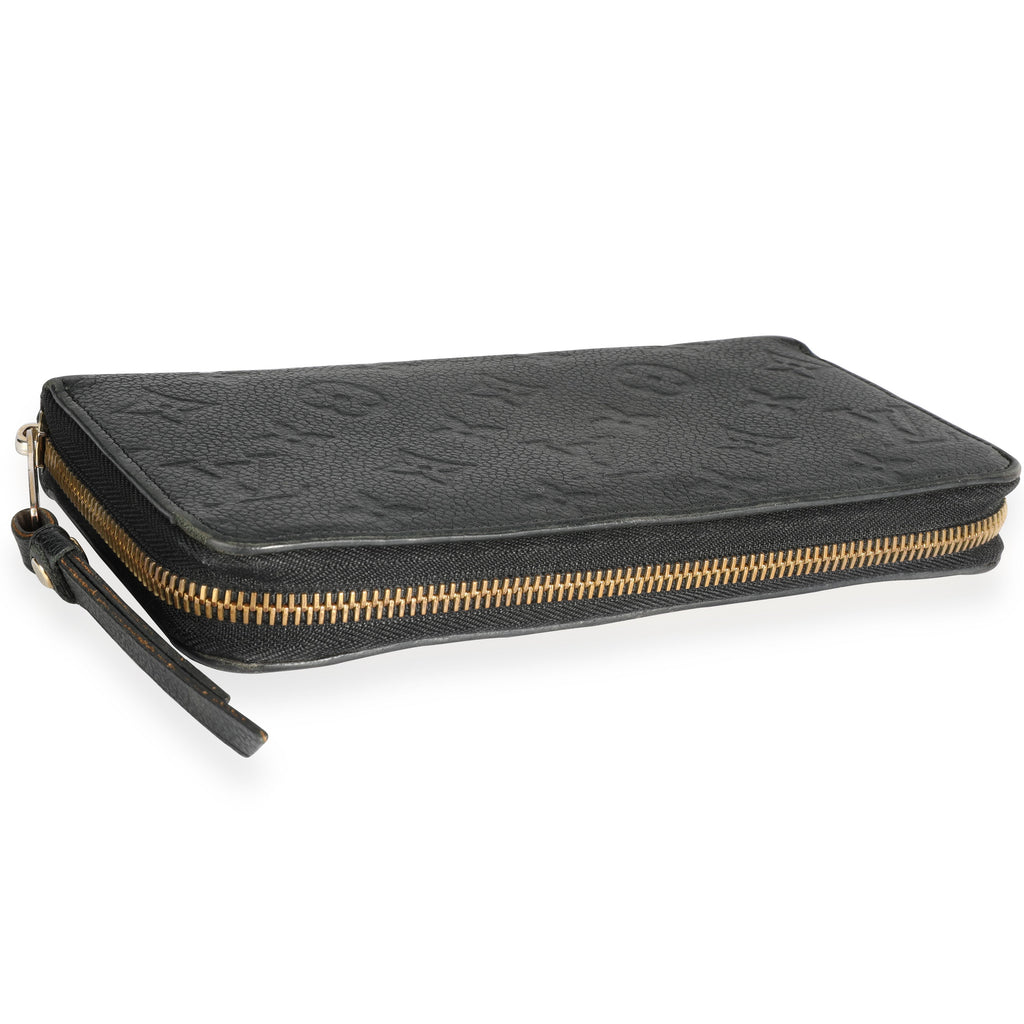Louis Vuitton Louis Vuitton Black Monogram Empreinte Leather Zippy Wallet