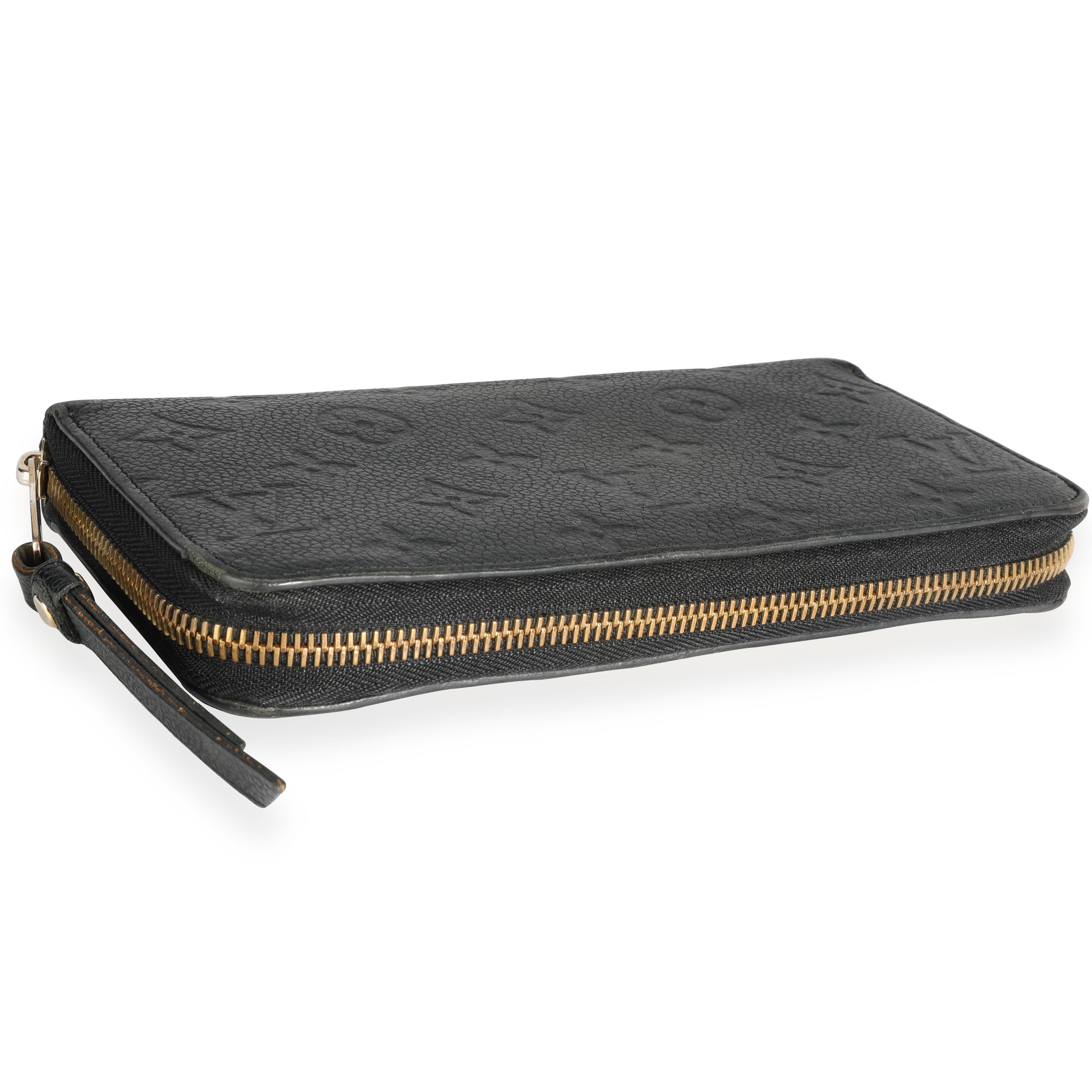 Louis Vuitton Louis Vuitton Black Monogram Empreinte Leather Zippy Wallet