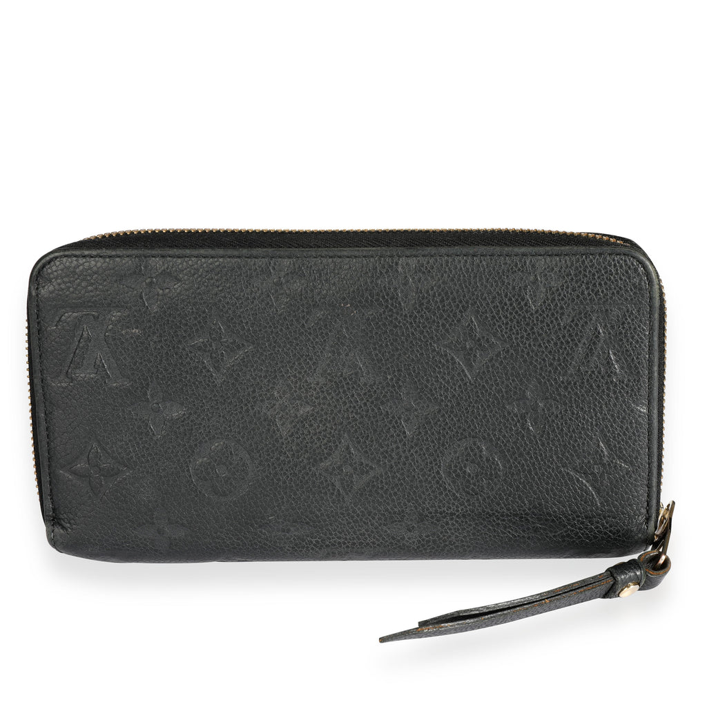 Louis Vuitton Louis Vuitton Black Monogram Empreinte Leather Zippy Wallet
