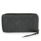 Louis Vuitton Louis Vuitton Black Monogram Empreinte Leather Zippy Wallet
