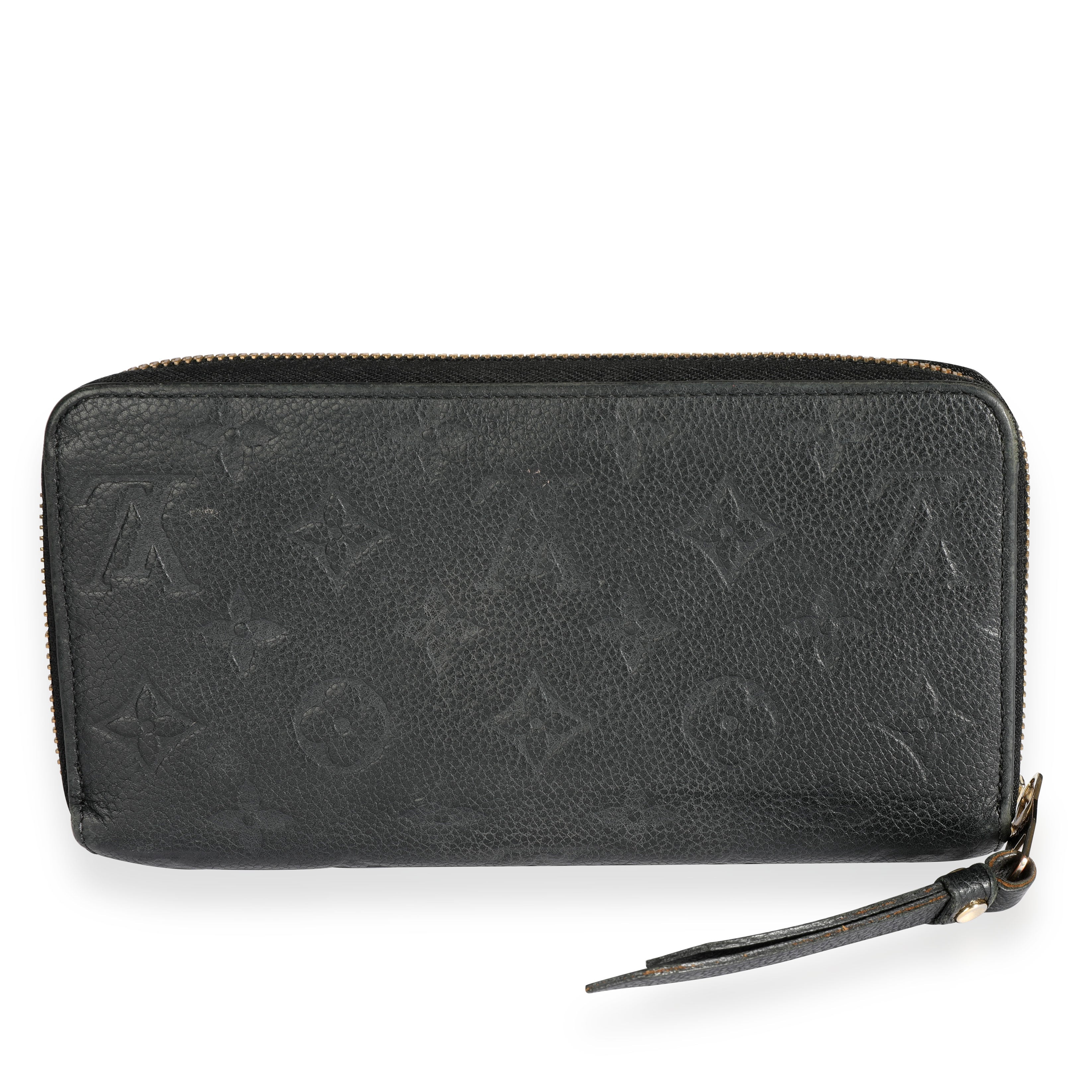 Louis Vuitton Louis Vuitton Black Monogram Empreinte Leather Zippy Wallet