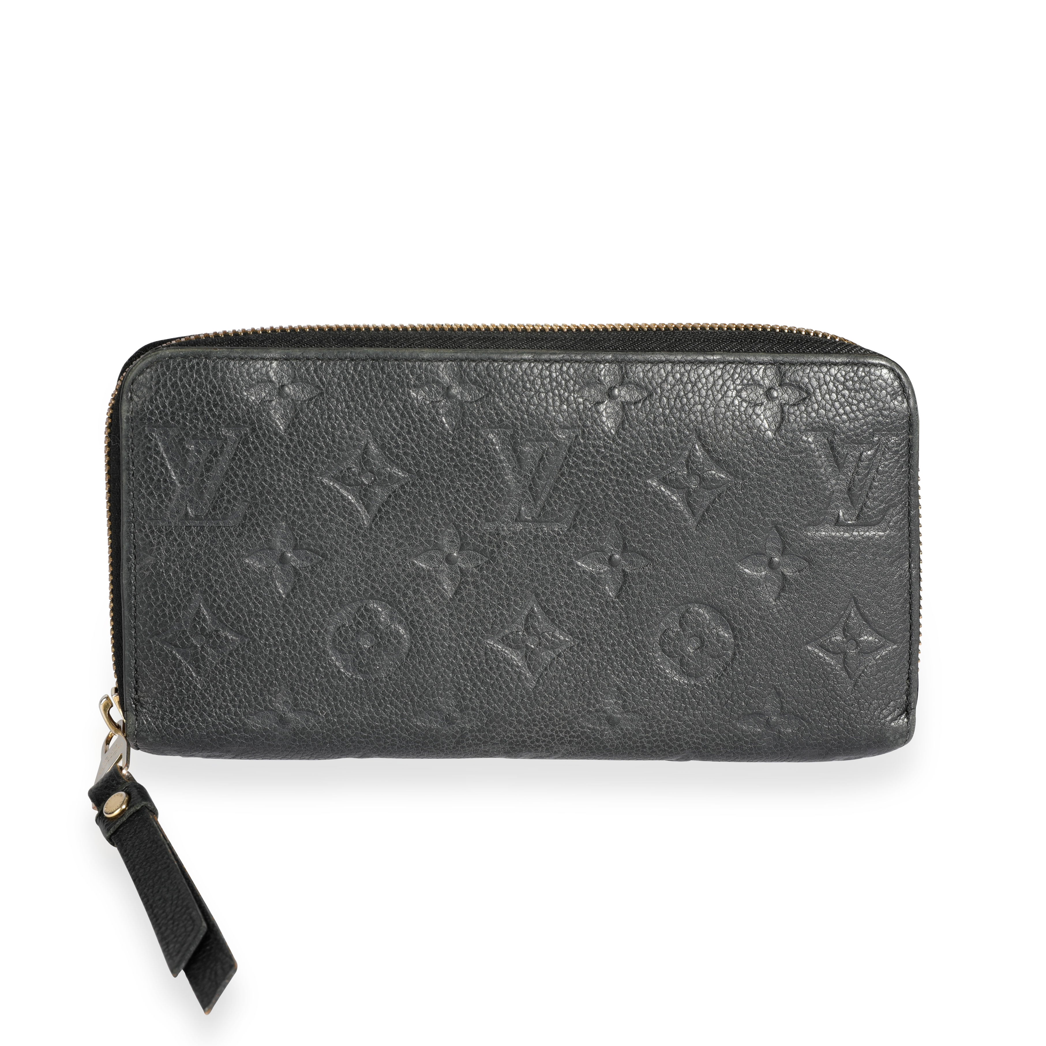 Louis Vuitton Louis Vuitton Black Monogram Empreinte Leather Zippy Wallet