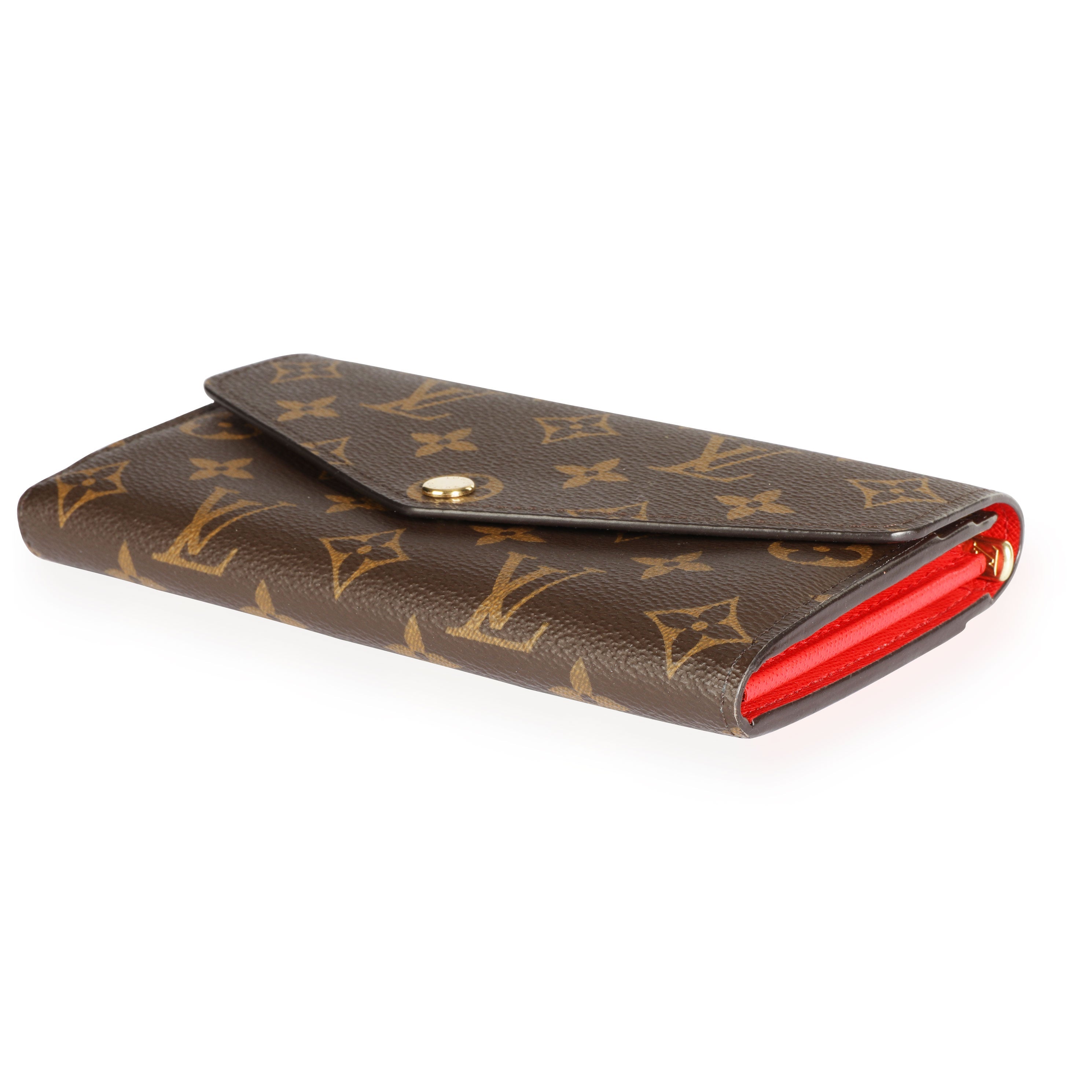 Louis Vuitton Louis Vuitton Monogram Canvas & Coquelicot Sarah Wallet