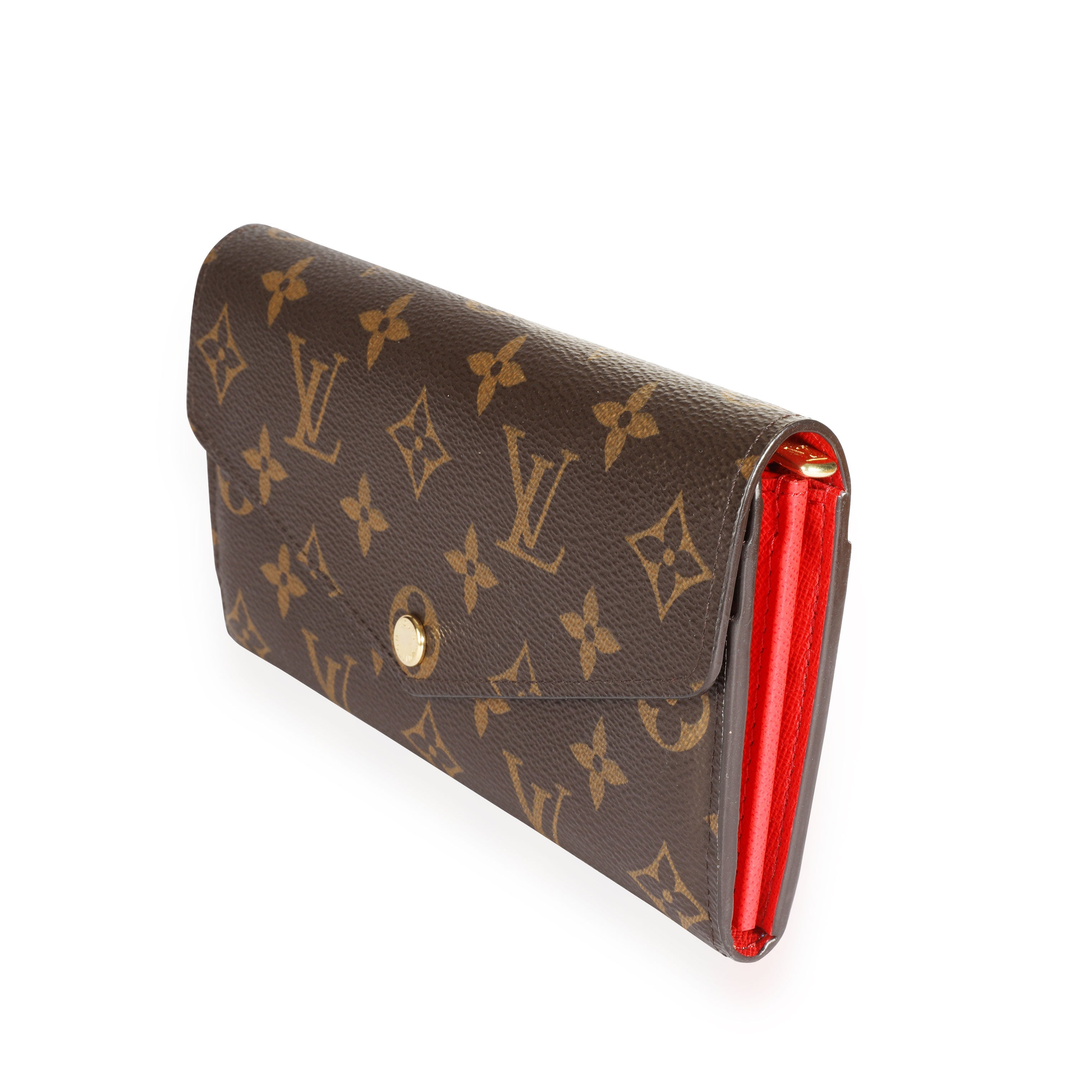 Louis Vuitton Louis Vuitton Monogram Canvas & Coquelicot Sarah Wallet