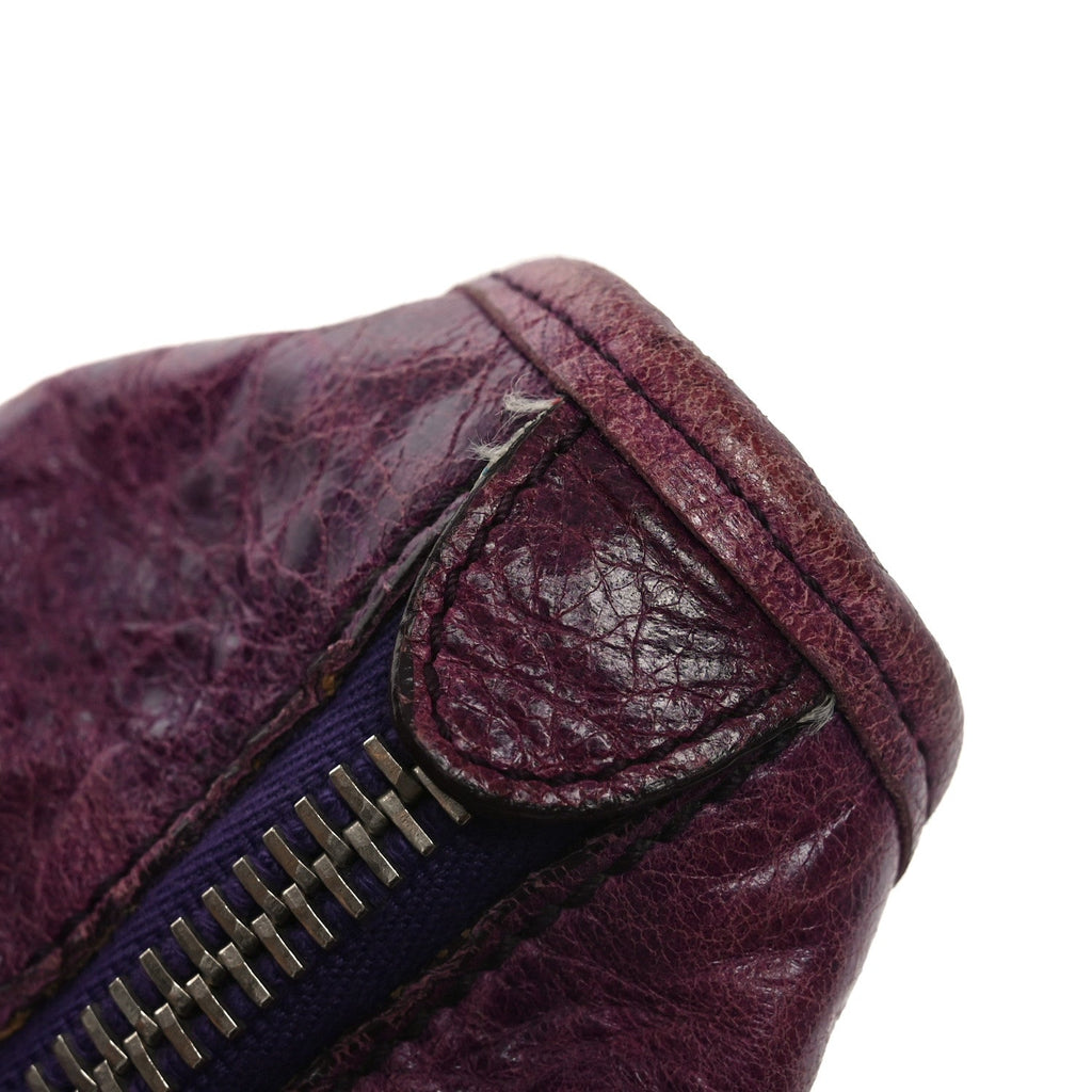Balenciaga Agneau Giant 21 Silver Hardware Work Raisin