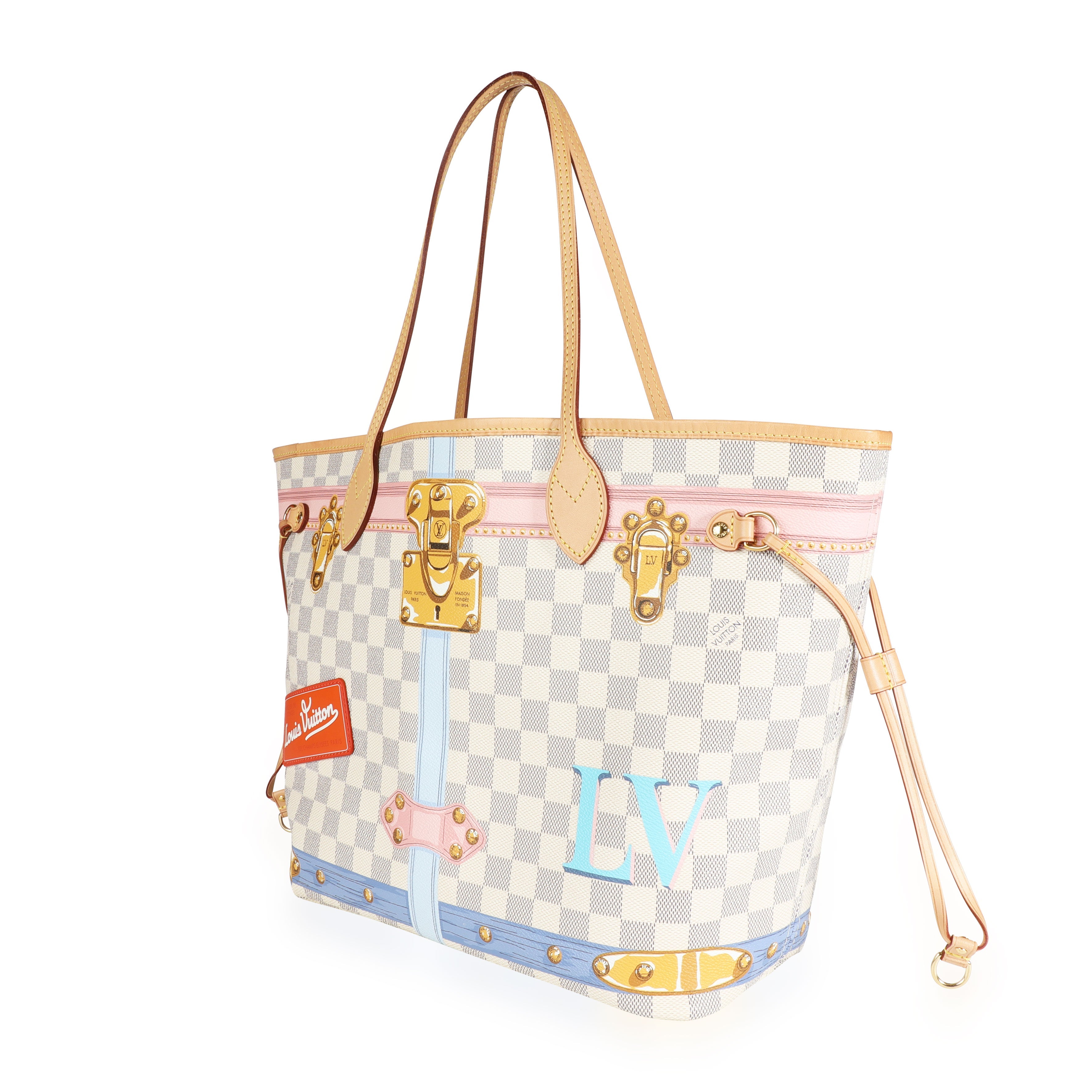 Louis Vuitton Louis Vuitton Damier Azur Summer Trunks Neverfull MM