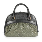 Louis Vuitton Louis Vuitton Olive Monogram Quilted Lambskin & Black Pebbled Leather Mizi Vienn