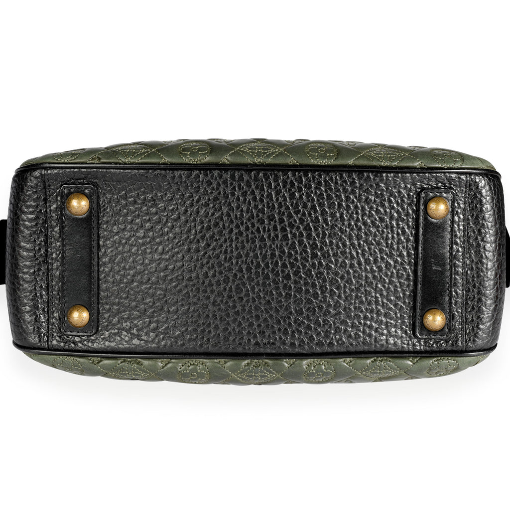 Louis Vuitton Louis Vuitton Olive Monogram Quilted Lambskin & Black Pebbled Leather Mizi Vienn