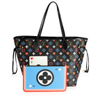 Louis Vuitton Louis Vuitton Black Multicolor Game On Monogram Canvas Neverfull MM