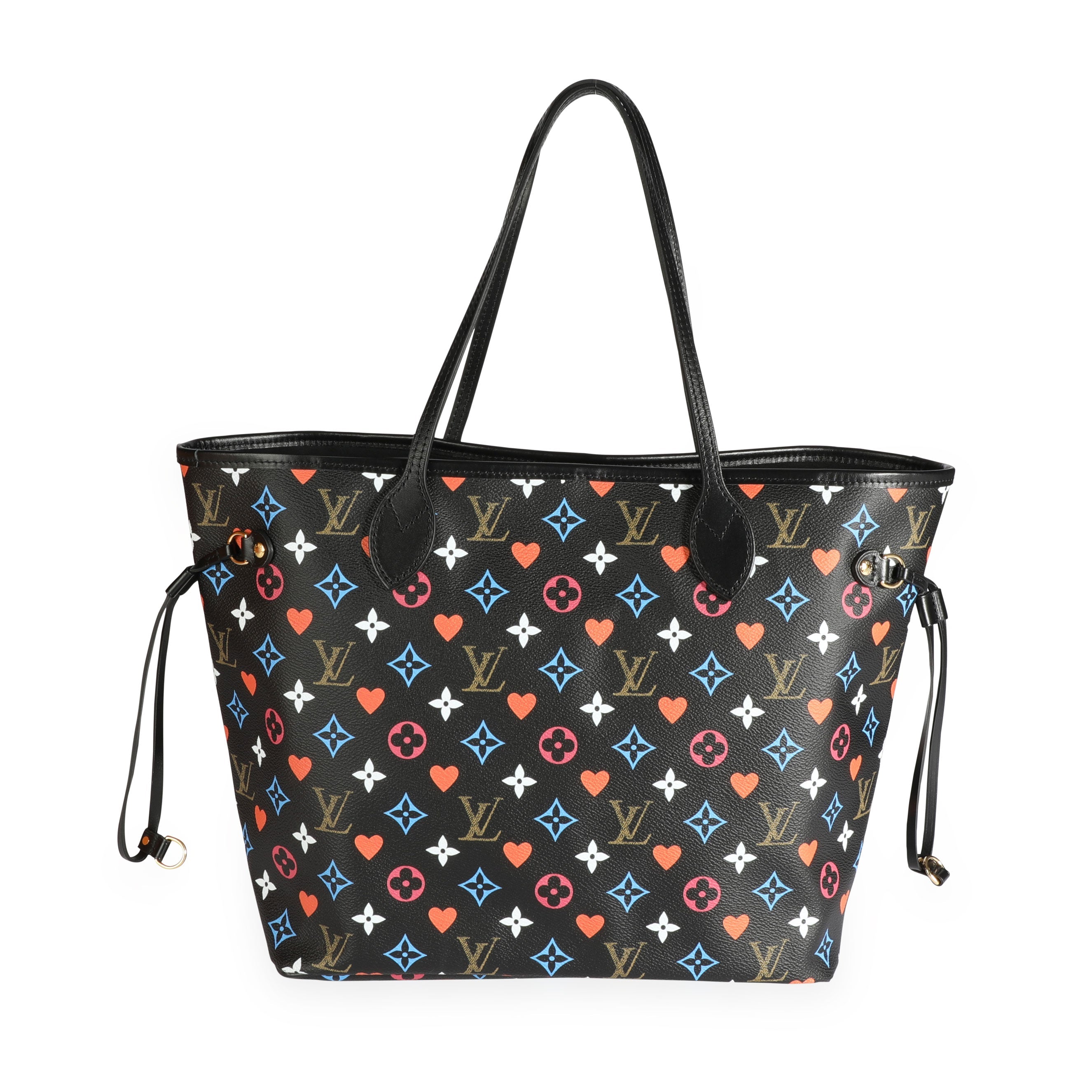 Louis Vuitton Louis Vuitton Black Multicolor Game On Monogram Canvas Neverfull MM