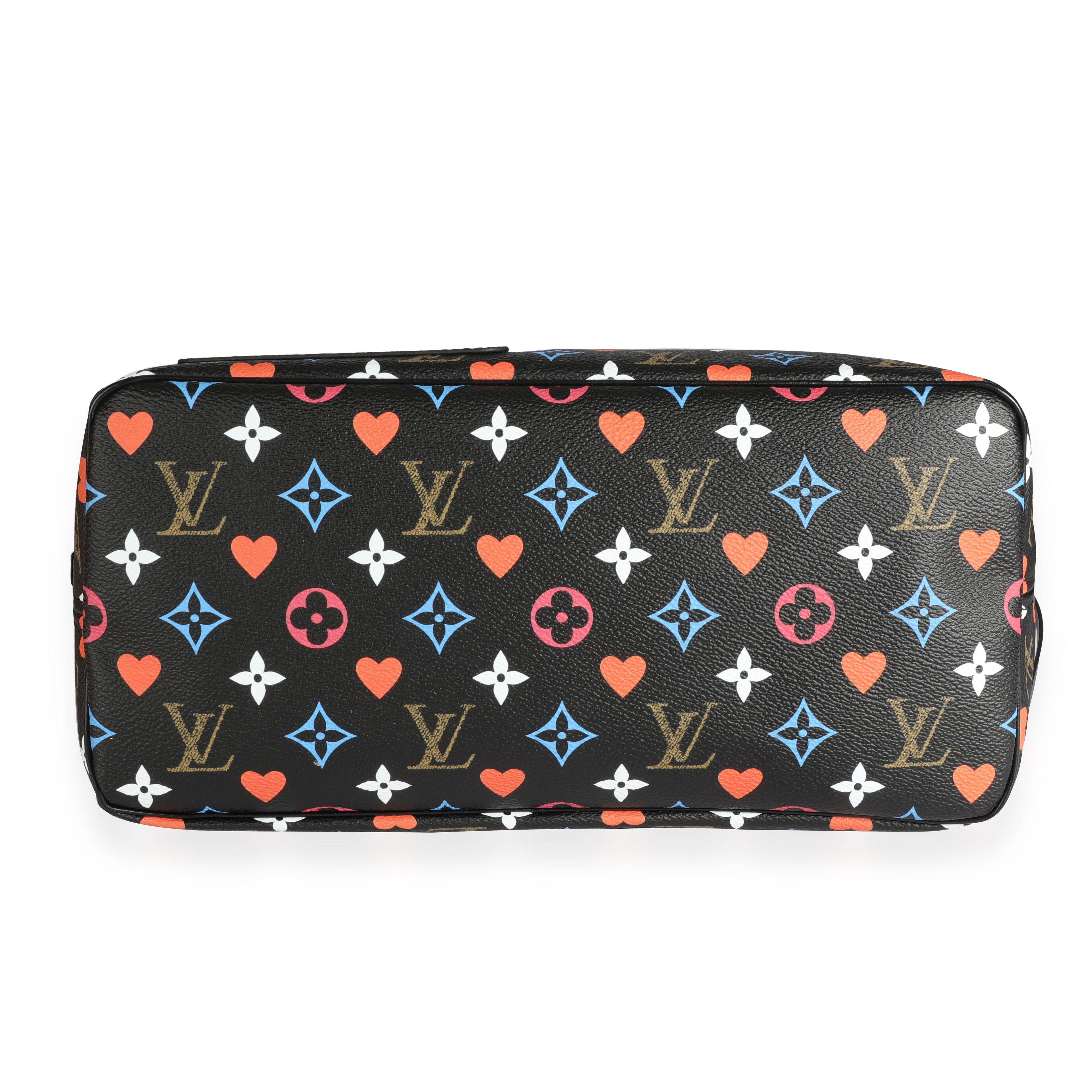 Louis Vuitton Louis Vuitton Black Multicolor Game On Monogram Canvas Neverfull MM