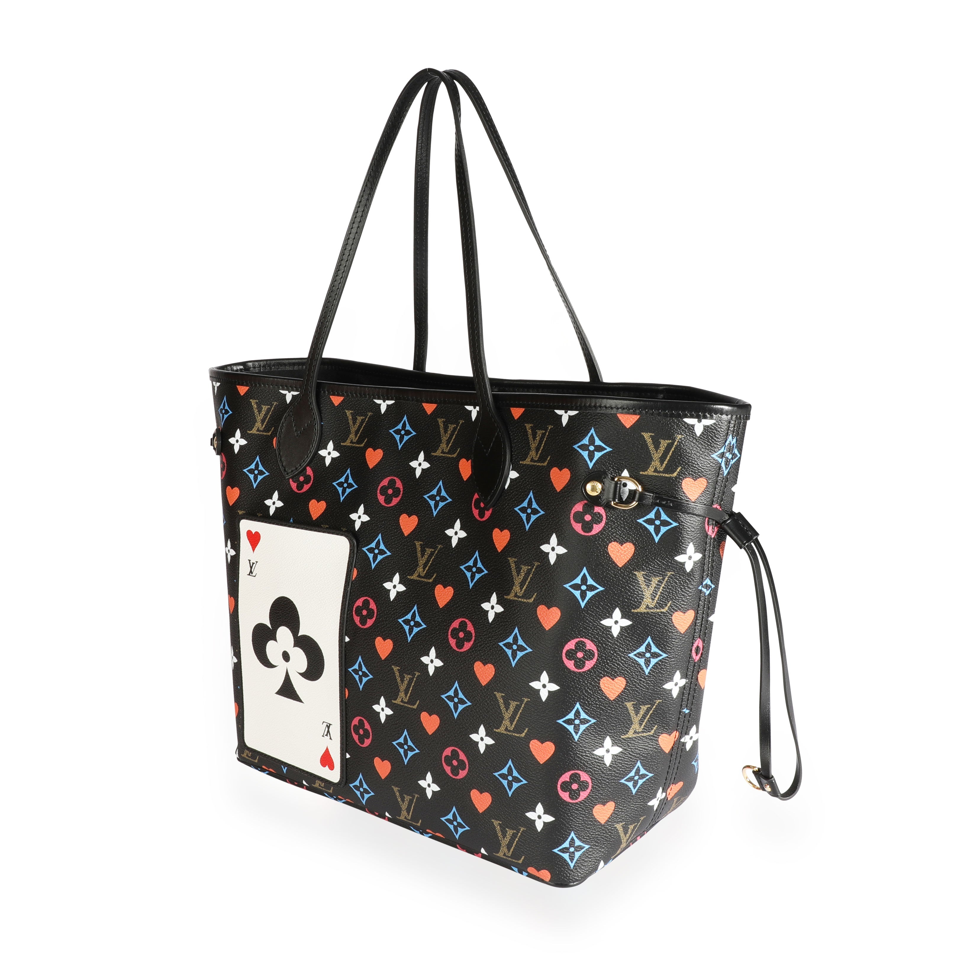 Louis Vuitton Louis Vuitton Black Multicolor Game On Monogram Canvas Neverfull MM