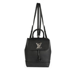Louis Vuitton Louis Vuitton Black Calfskin Lockme Mini Backpack