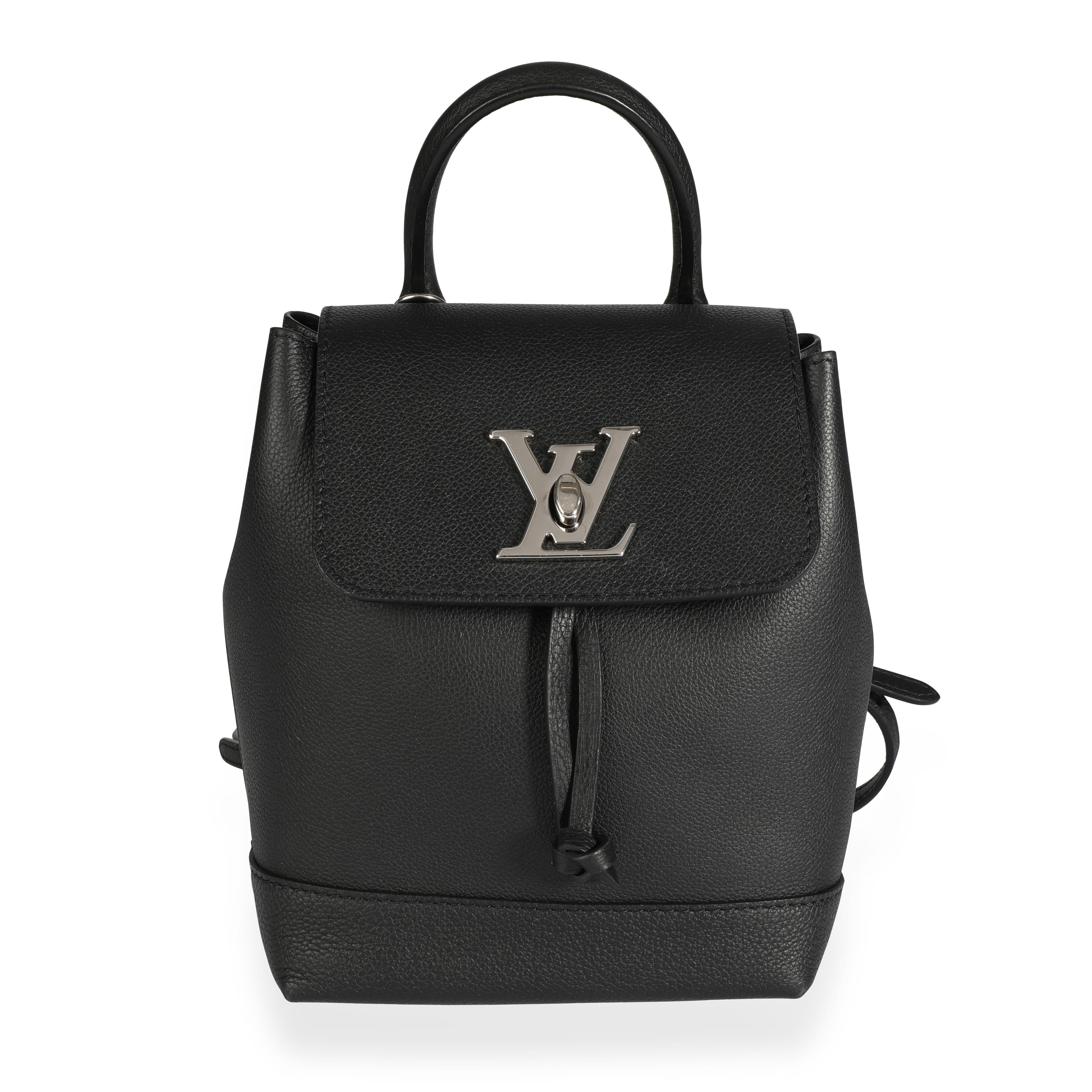 Louis Vuitton Louis Vuitton Black Calfskin Lockme Mini Backpack