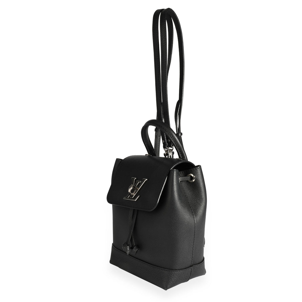 Louis Vuitton Louis Vuitton Black Calfskin Lockme Mini Backpack