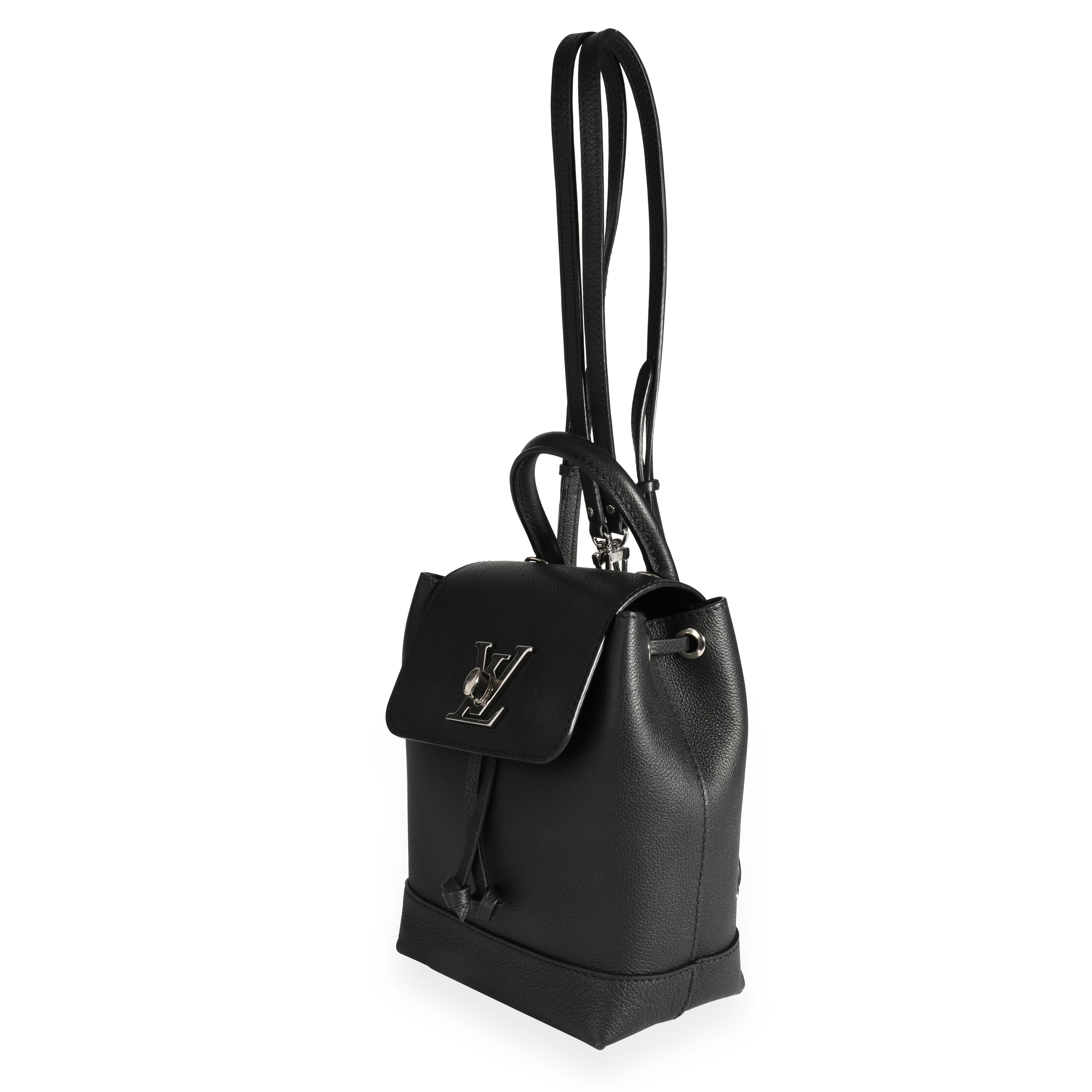 Louis Vuitton Louis Vuitton Black Calfskin Lockme Mini Backpack