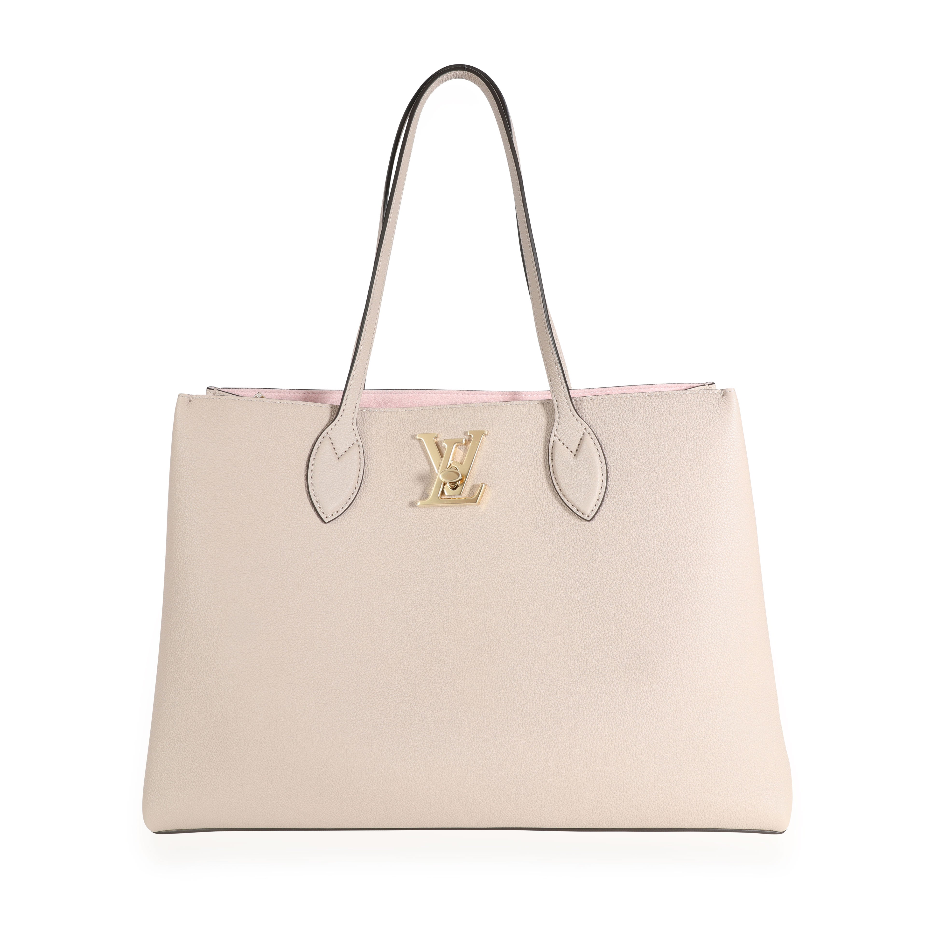 Louis Vuitton Louis Vuitton Greige Calfskin Lockme Shopper