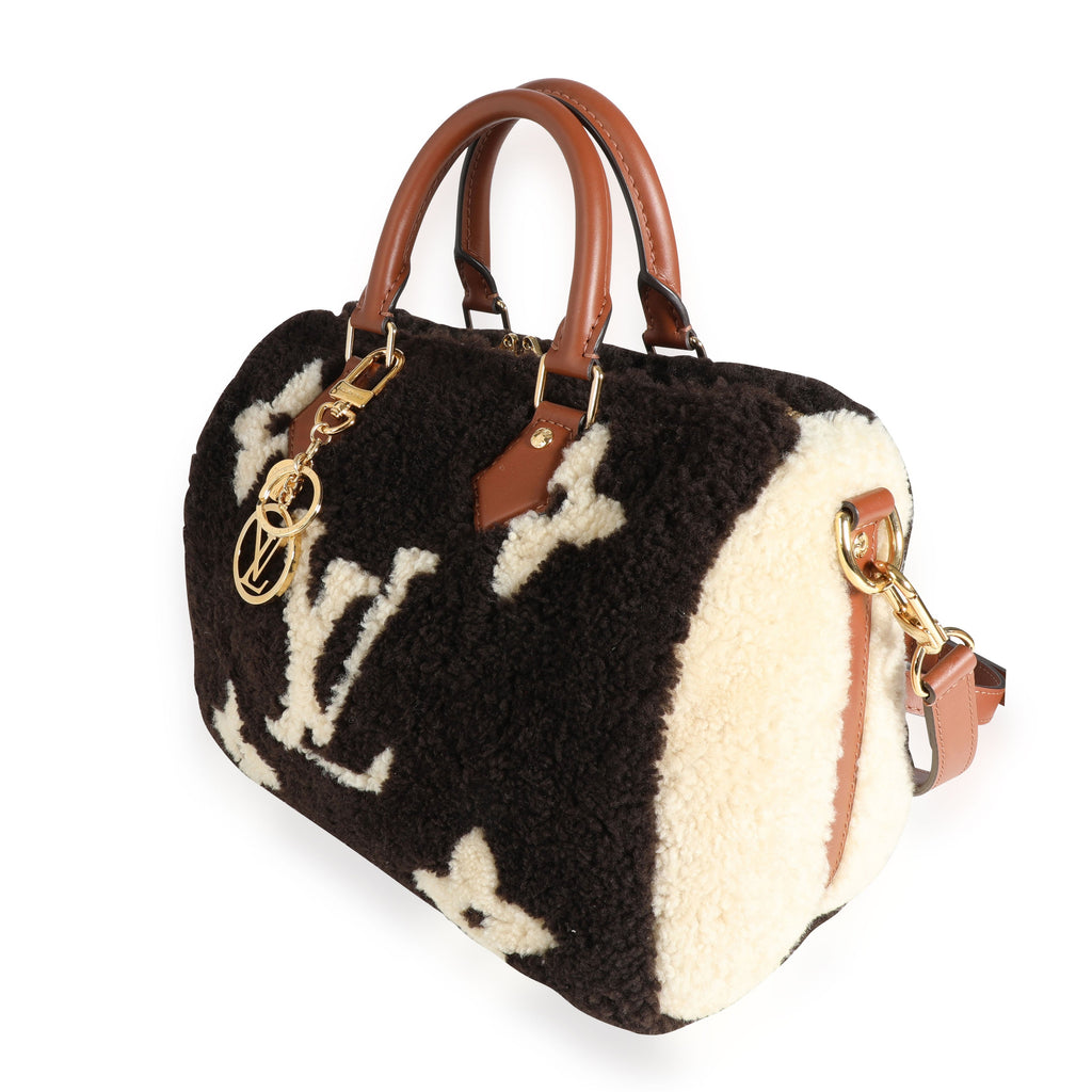 Louis Vuitton Louis Vuitton Limited Edition Giant Teddy Fleece Speedy Bandoulière 25