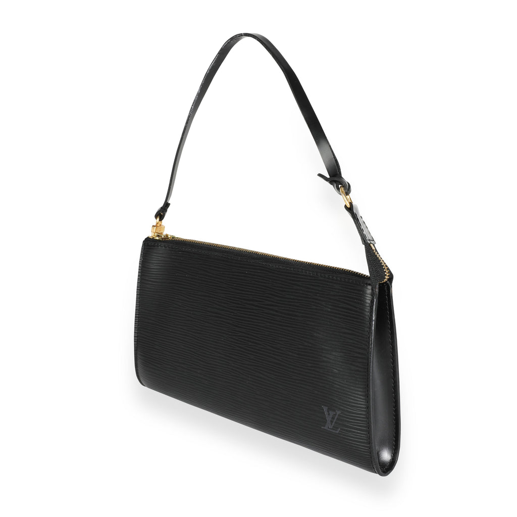 Louis Vuitton Louis Vuitton Black Epi Leather Pochette Accessoires 24