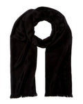 Saint Laurent Cassandre Jacquard Wool Scarf Black