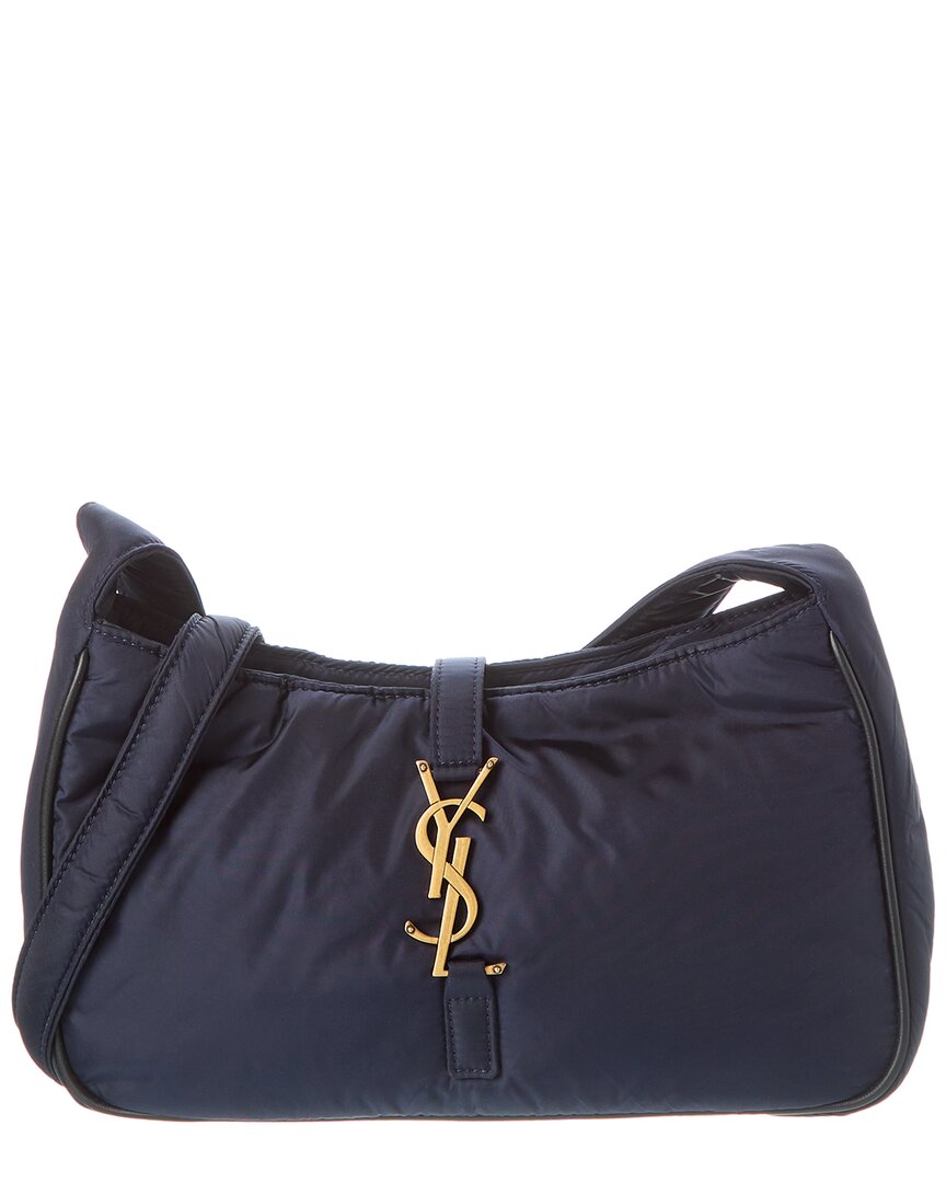 Saint Laurent Le 5 À 7 Mini Nylon Crossbody Blue ONE SIZE