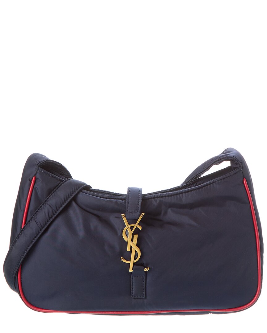 Saint Laurent Le 5 À 7 Mini Nylon Crossbody Blue ONE SIZE