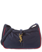 Saint Laurent Le 5 À 7 Mini Nylon Crossbody Blue ONE SIZE