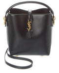 Saint Laurent Le 37 Mini Leather Bucket Bag, Ns