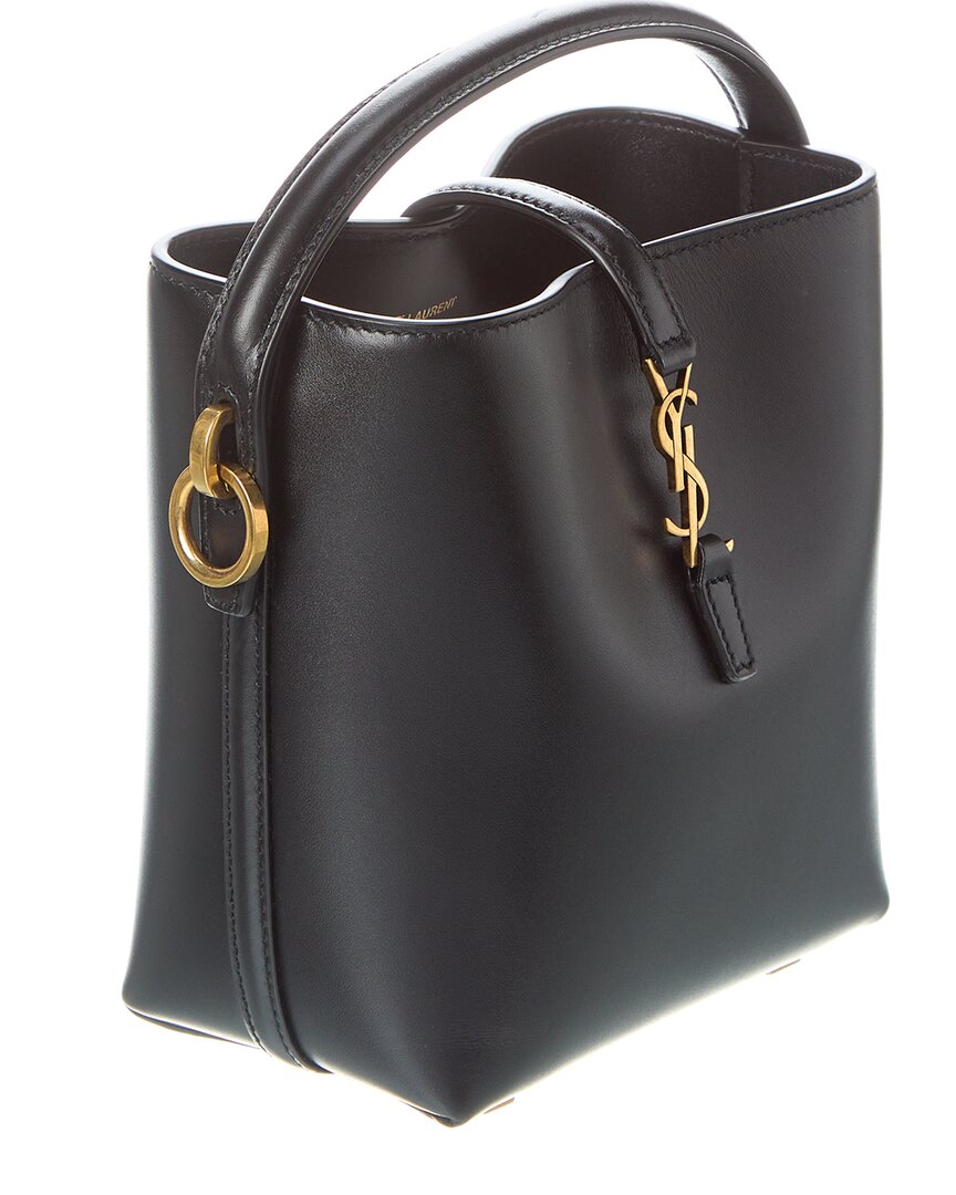 Saint Laurent Le 37 Mini Leather Bucket Bag, Ns