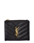 Saint Laurent Monogram Matelassé Leather Card Holder
