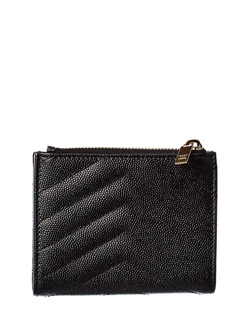 Saint Laurent Monogram Matelassé Leather Card Holder