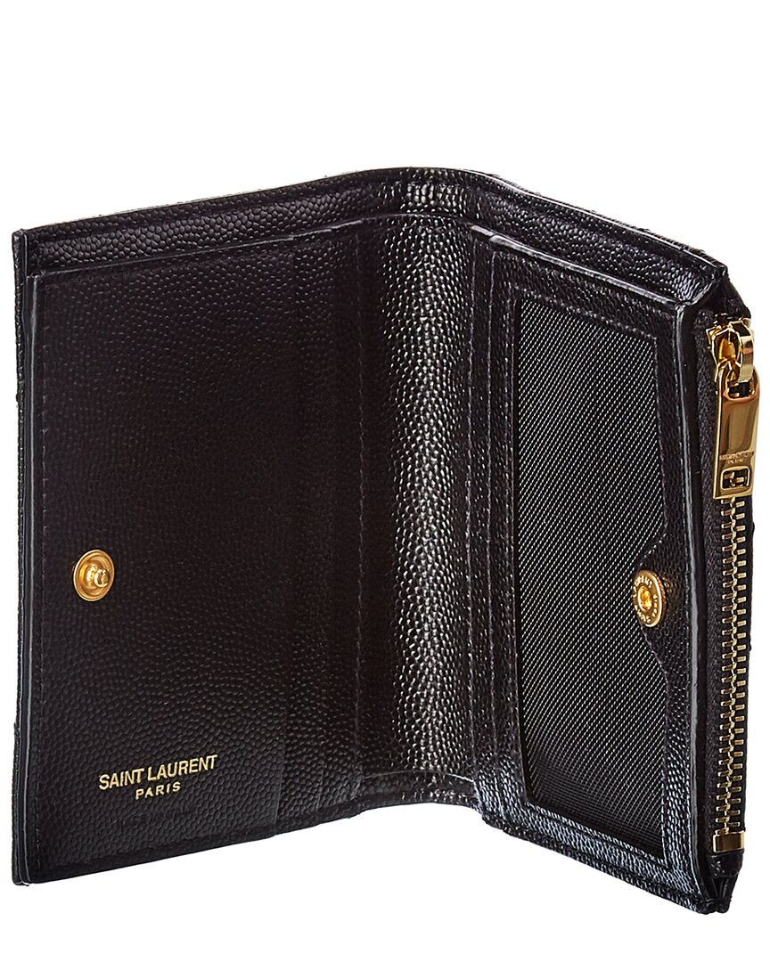 Saint Laurent Monogram Matelassé Leather Card Holder