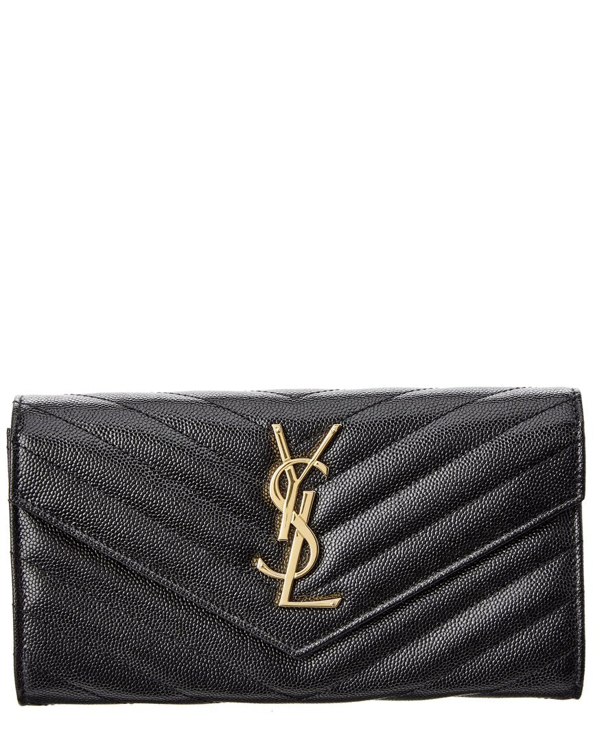 Saint Laurent Large Monogram Matelasse Leather Continental Wallet