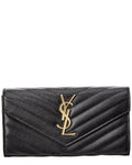 Saint Laurent Large Monogram Matelasse Leather Continental Wallet