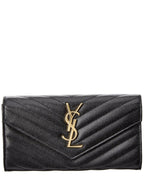 Saint Laurent Large Monogram Matelasse Leather Continental Wallet