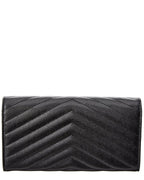 Saint Laurent Large Monogram Matelasse Leather Continental Wallet