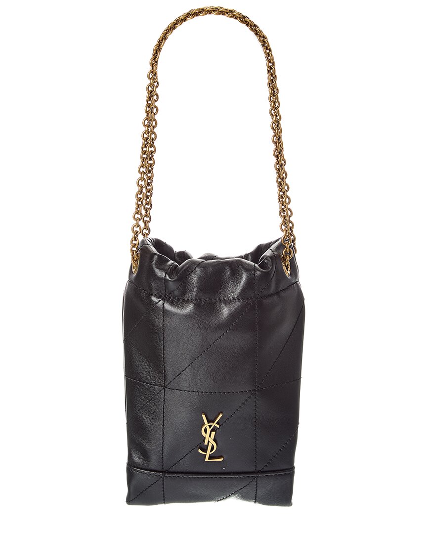 Saint Laurent Mini Leather Bucket Bag