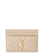 Saint Laurent Monogram Matelasse Leather Card Holder