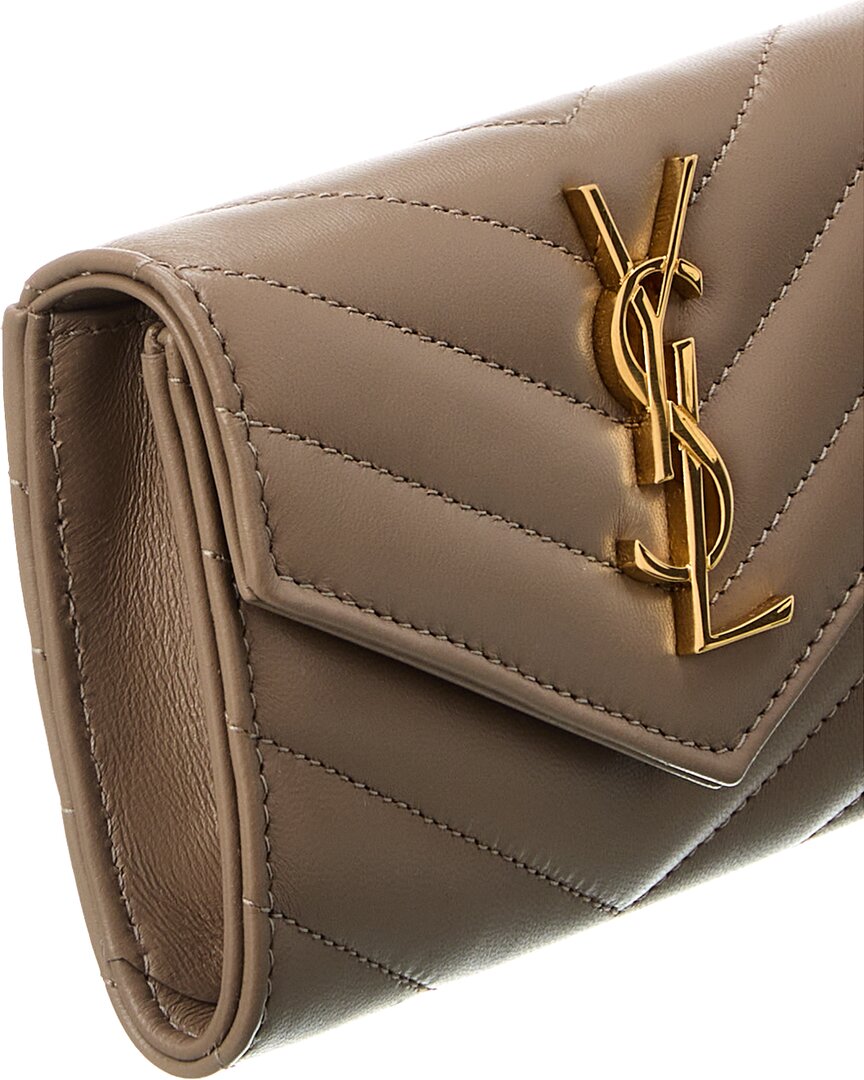 Saint Laurent Small Matelasse Leather Envelope Wallet