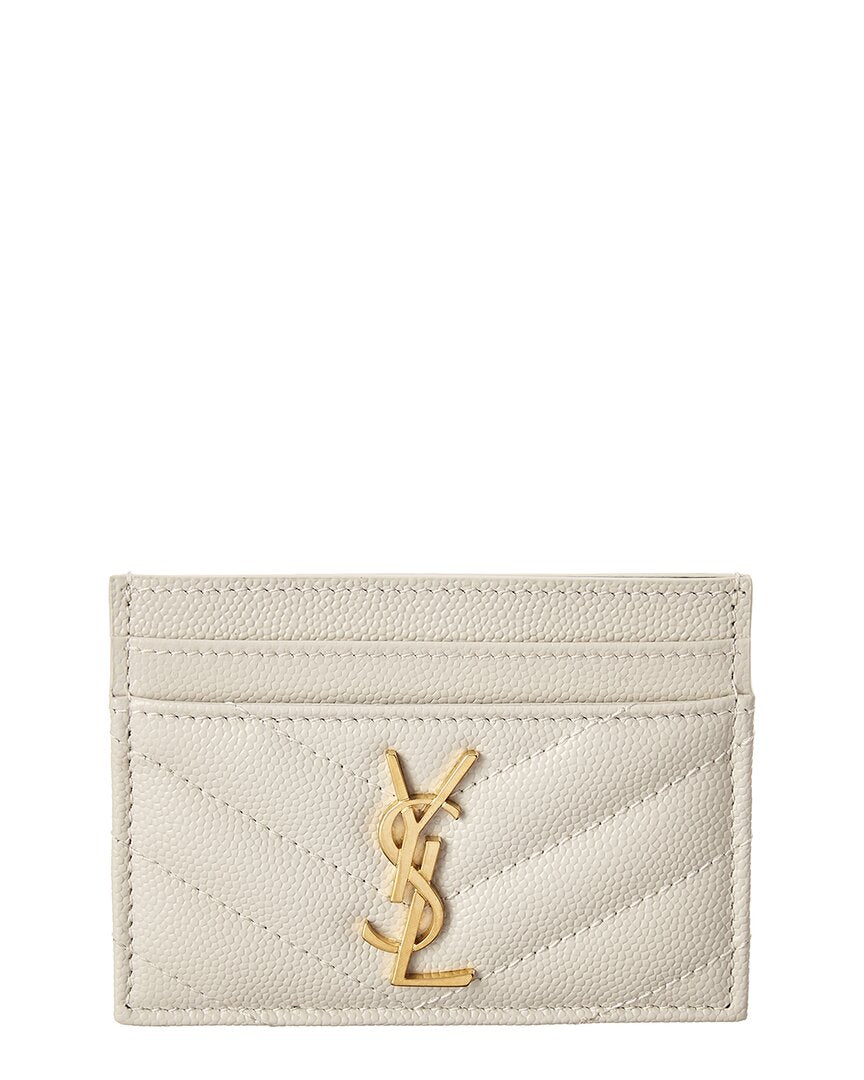 Saint Laurent Monogram Leather Card Holder