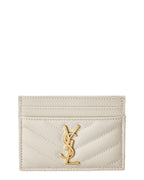 Saint Laurent Monogram Leather Card Holder