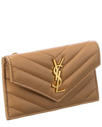 Saint Laurent Cassandre Leather Card Case