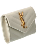 Saint Laurent Small Matelasse Leather Envelope Wallet