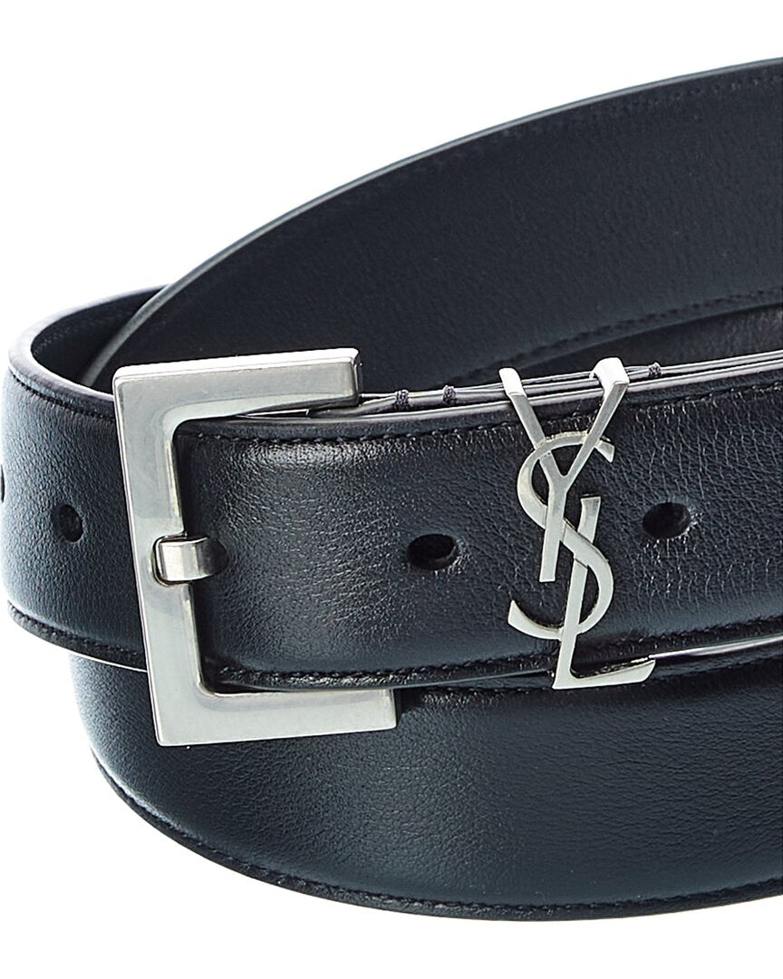 Saint Laurent Monogram Leather Belt
