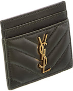 Saint Laurent Monogram Matelasse Leather Card Holder